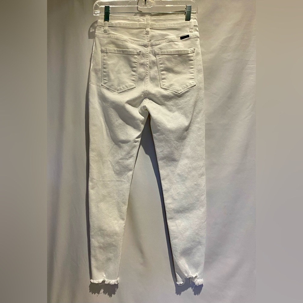 KanCan White Button Fly High-Rise Skinny Jeans, size 5/26 - Picture 2 of 8